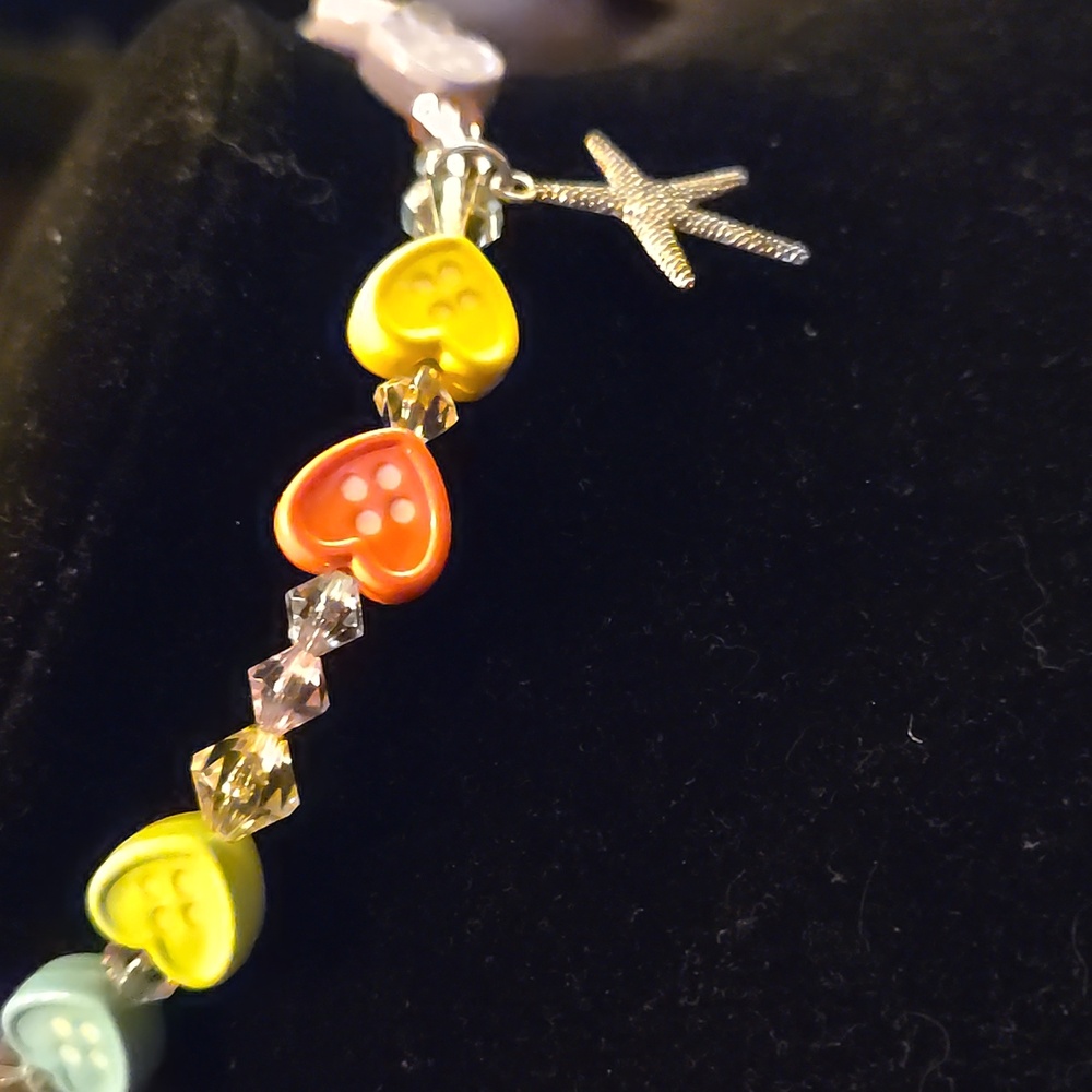 Colorful Heart Button Choker - Picture 8 of 9